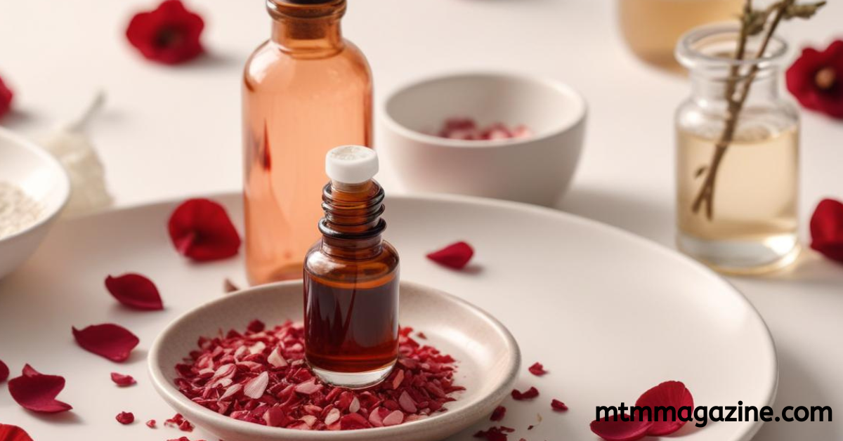 Dried Rose Petals in Jojoba Oil